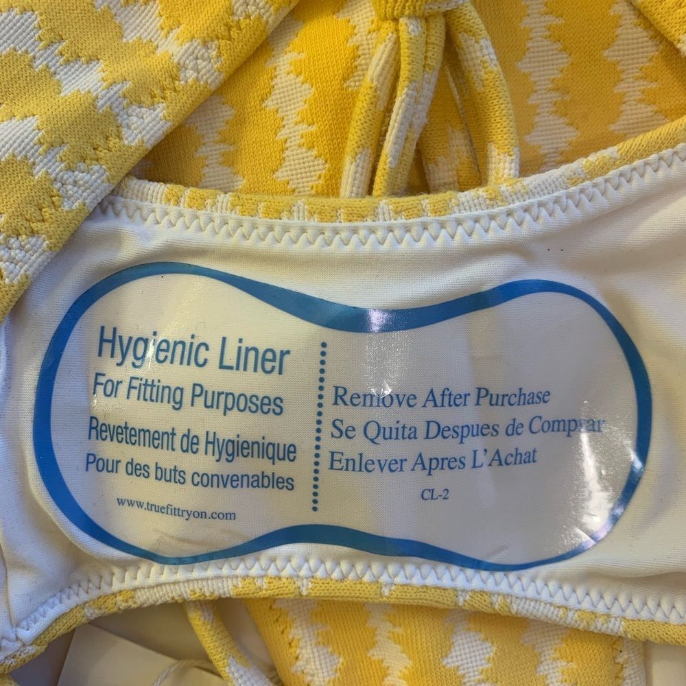 NWT LemLem Zala Printed Side Tie Bikini Bottom. Yellow. Medium - Picture 7 of 10